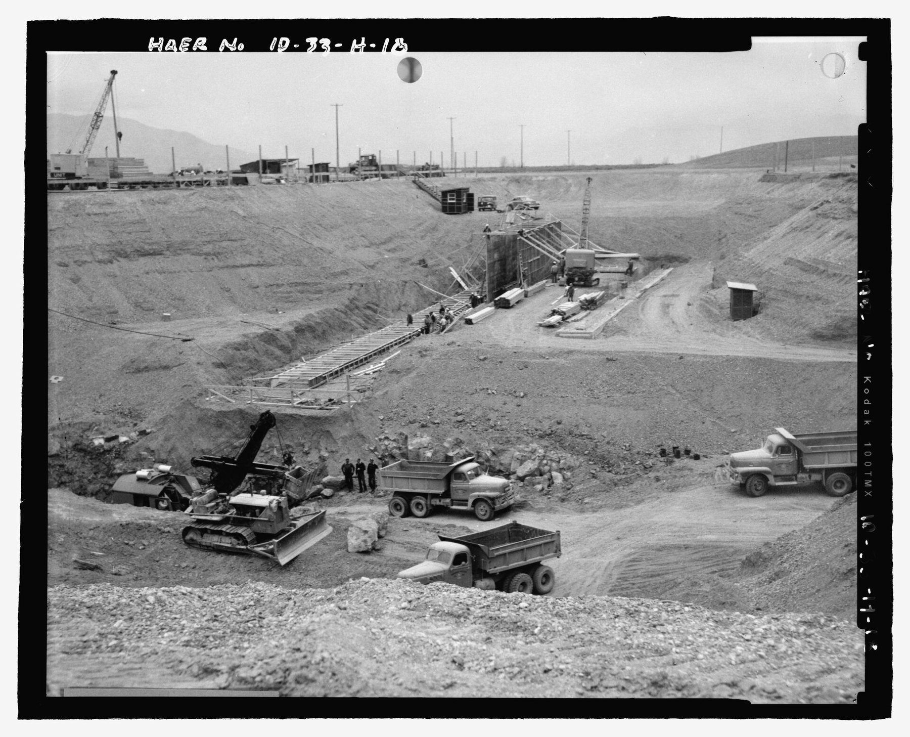 Construction progress at a research facility